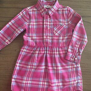 Vineyard Vines Plaid Long-Sleeved Dress S- 4T